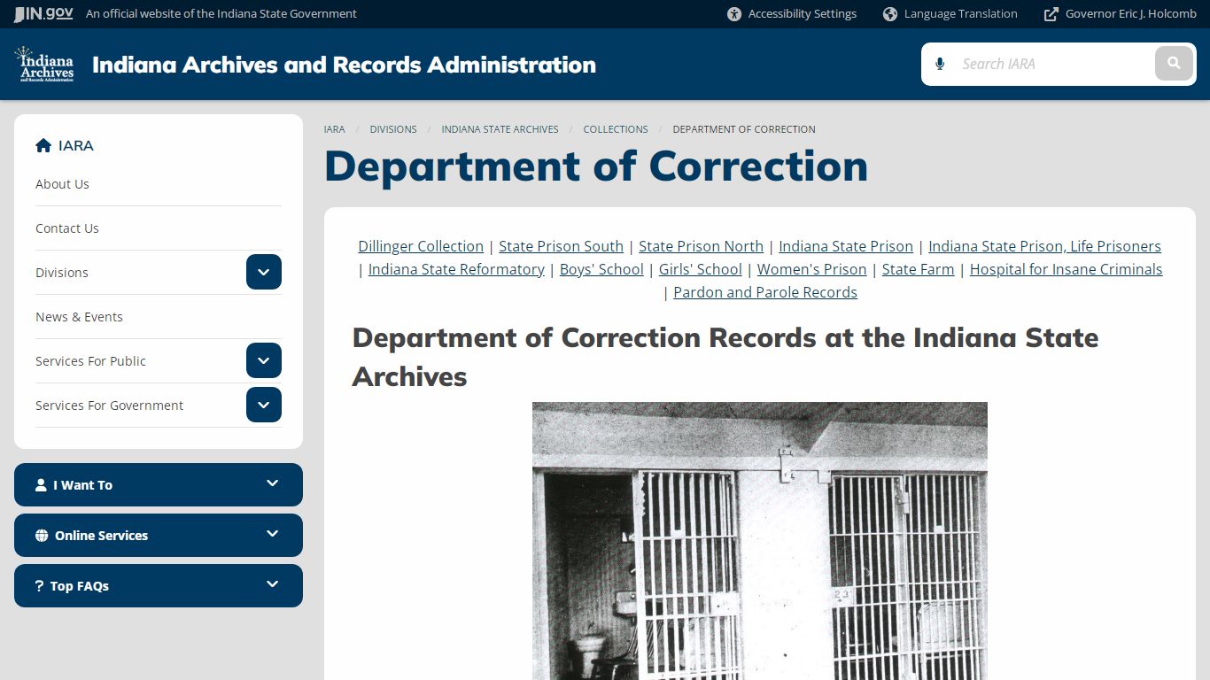 Department of Correction - IARA